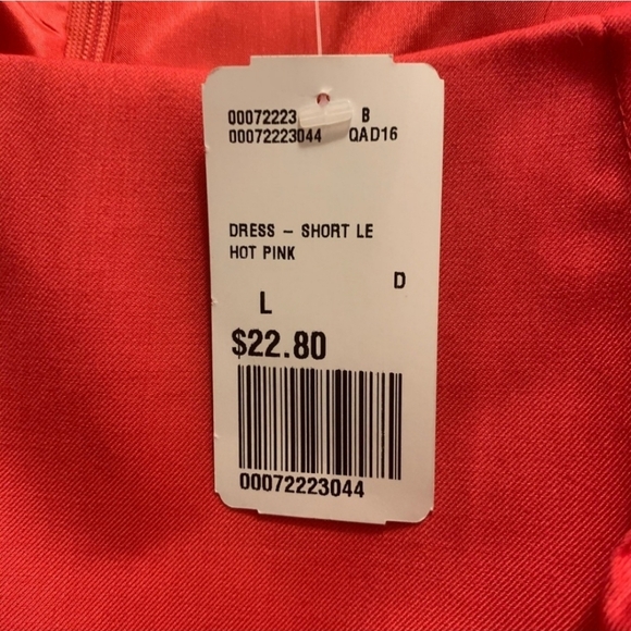Size LG NWT Hot Pink Formal Mini Dress - Picture 7 of 8